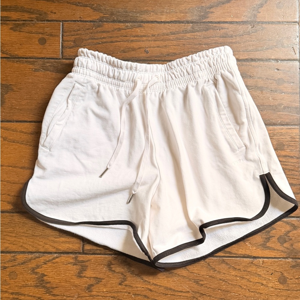 Vintage Inspired Women's White Shorts with Black Trim